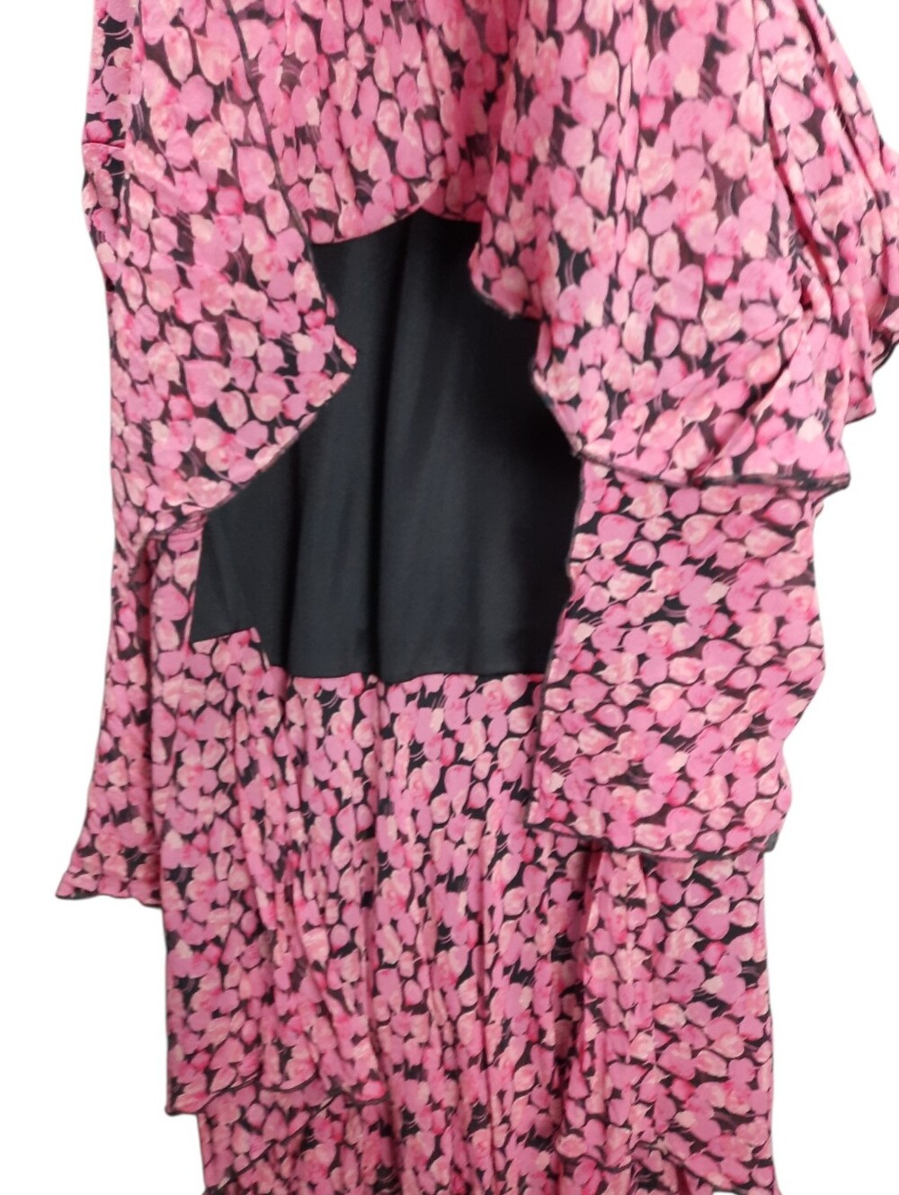 Sangria Pink Petals Silk Gatsby Flapper Dress SZ 12 - Picture 3 of 12